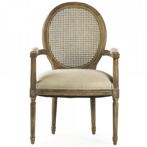 Caned Back Medallion Arm Chair - A Cottage in the City