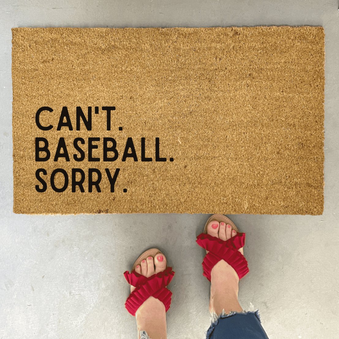 Can&#39;t Baseball Doormat - A Cottage in the City