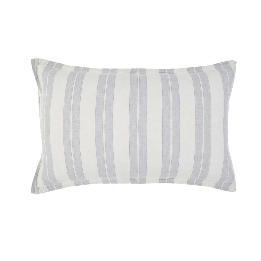 Carter Ivory/Denim Big Pillow by Pom Pom at Home - A Cottage in the City