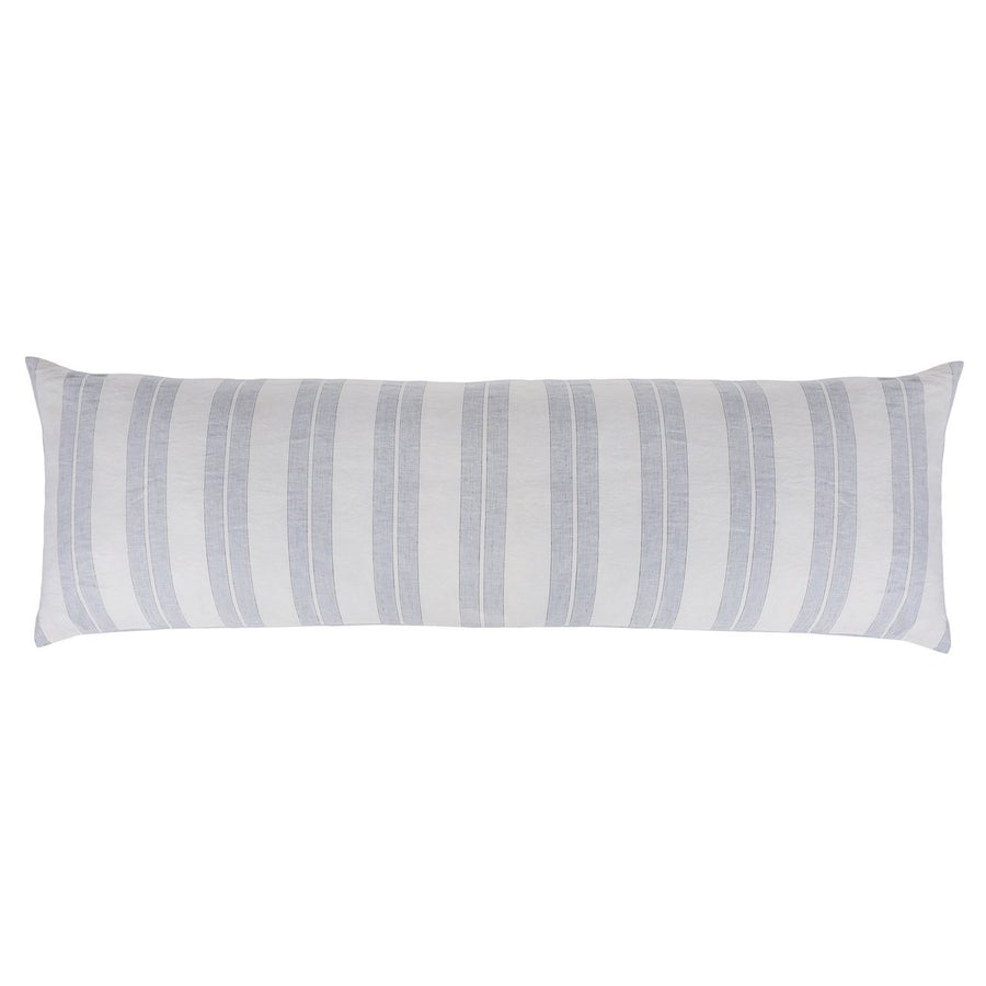 Carter Ivory/Denim Body Pillow by Pom Pom at Home - A Cottage in the City