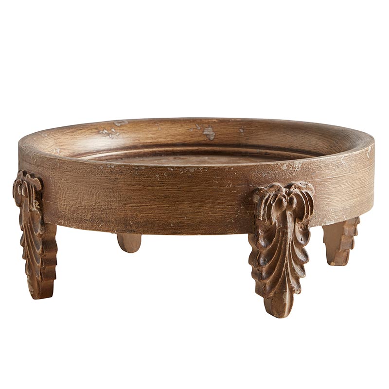 Carved Wood Bowl Riser - A Cottage in the City