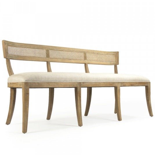 Carvell Cane Back Bench - A Cottage in the City