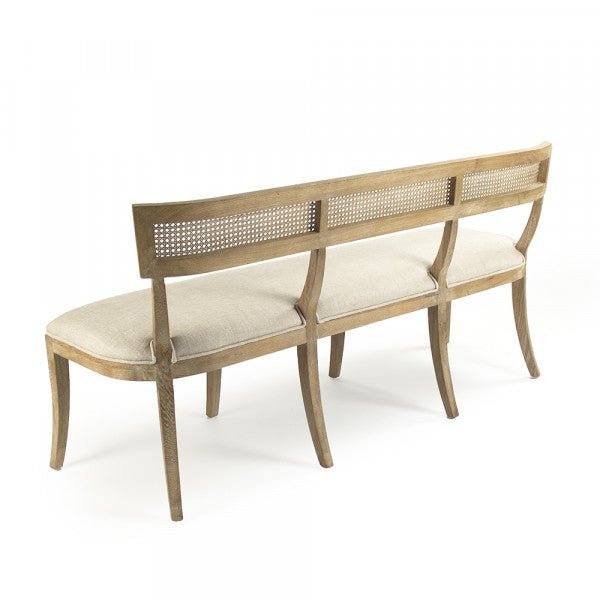 Carvell Cane Back Bench - A Cottage in the City