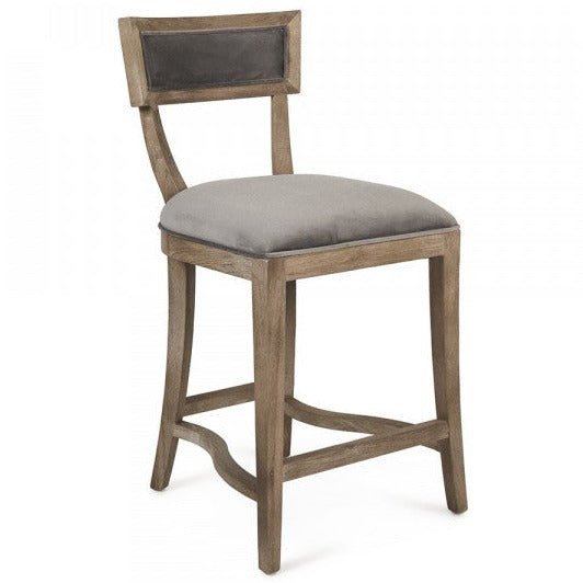 Carvell Grey Velvet Counter Stool - A Cottage in the City