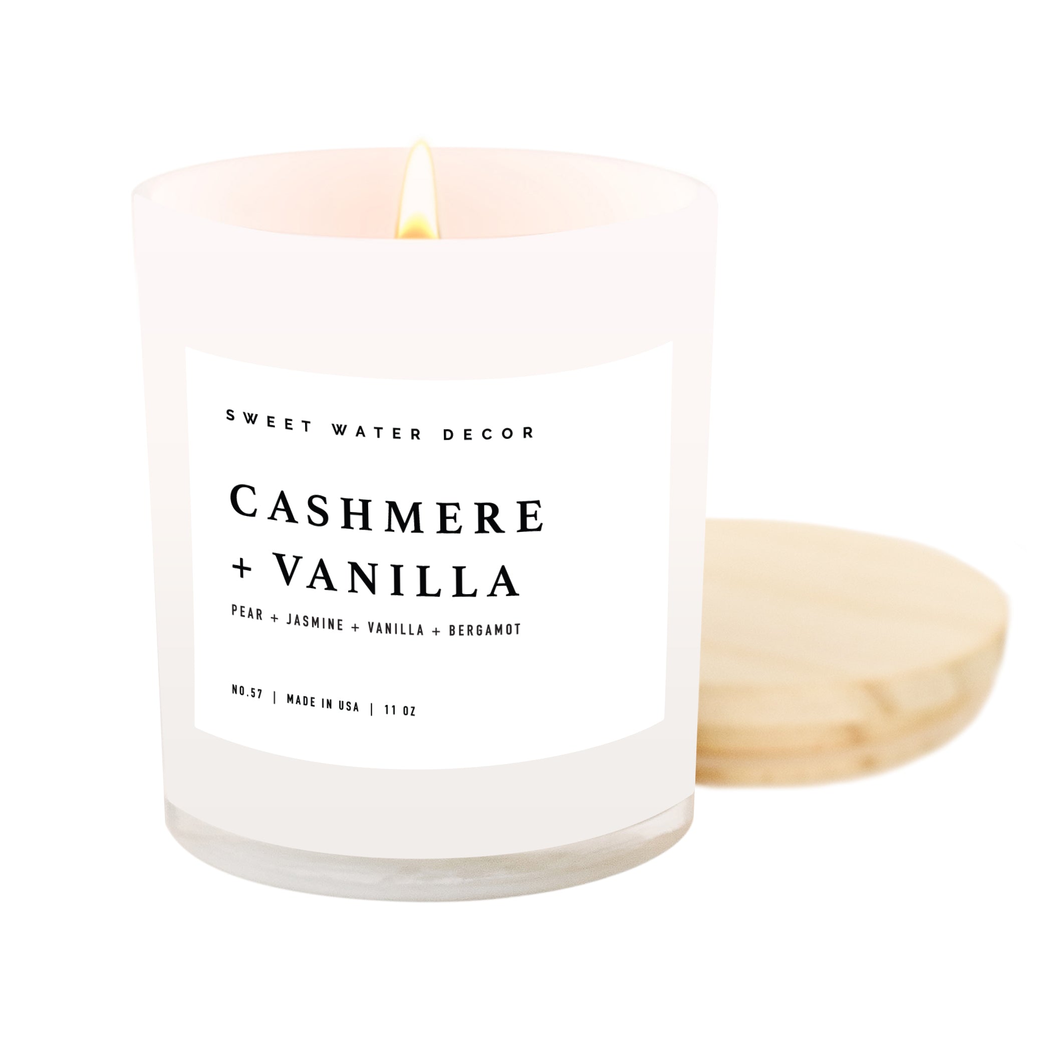 Cashmere and Vanilla White Jar Candle - A Cottage in the City