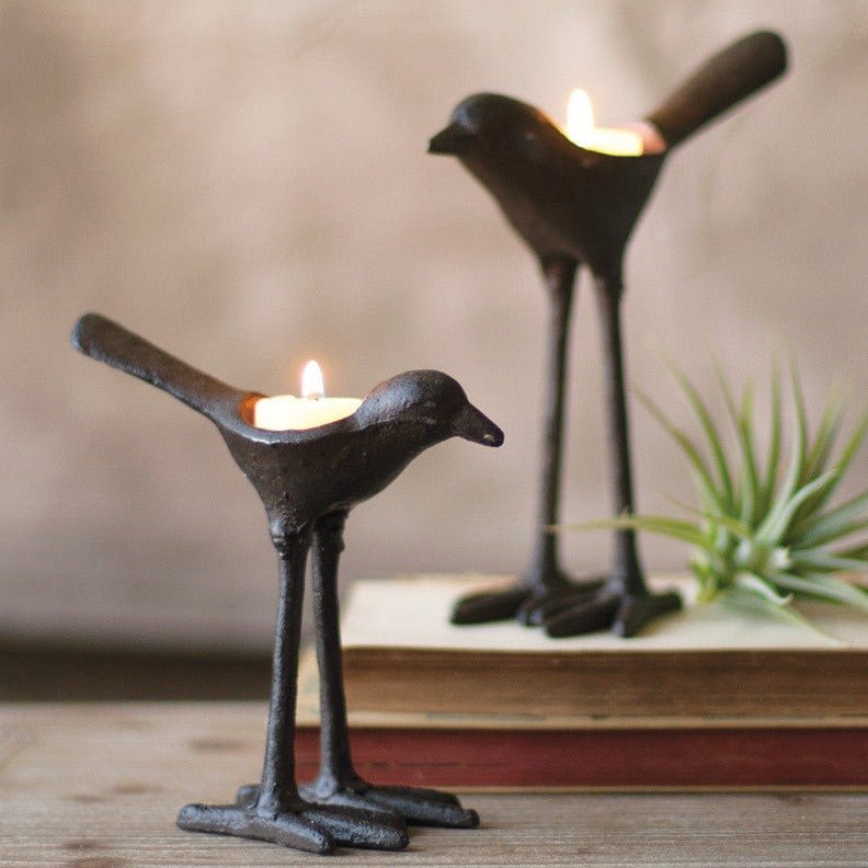 Cast Iron Bird Tealight Holder Set - A Cottage in the City