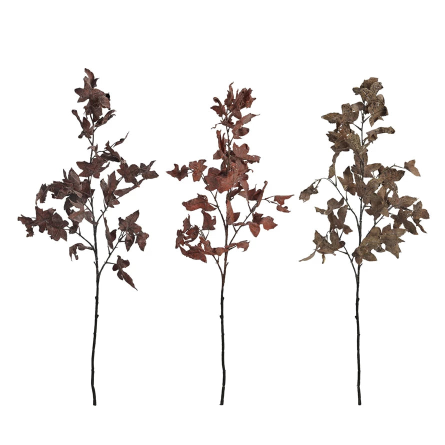 Faux Maple Leaves Branch Set