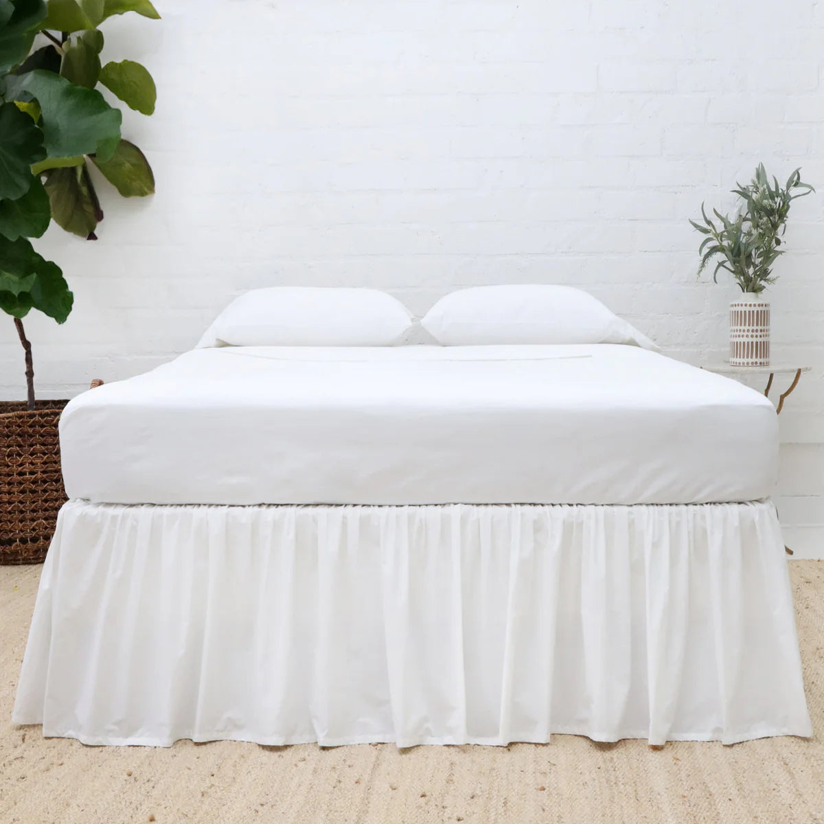 Gathered Cotton Sateen Bedskirt by Pom Pom At Home