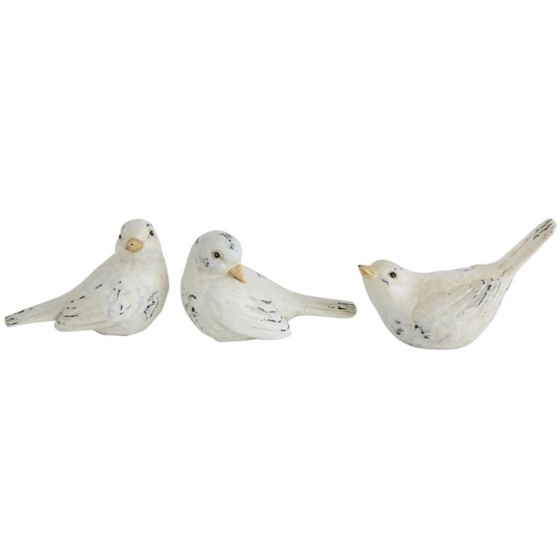 Distressed Resin Bird Set