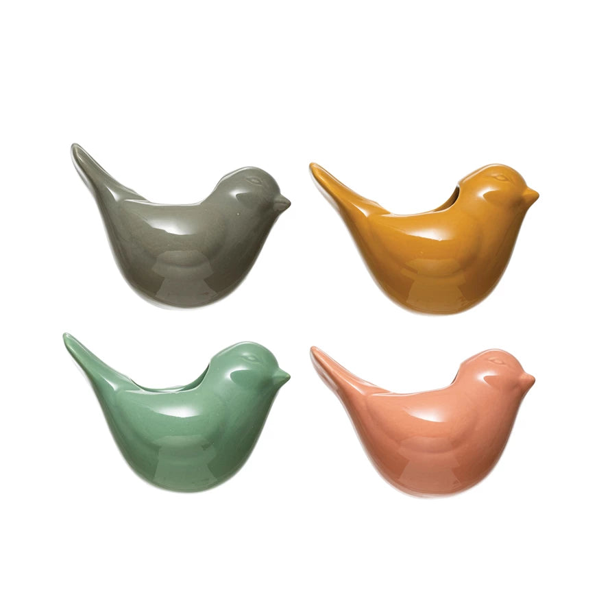 Stoneware Bird Vase With Magnet Set