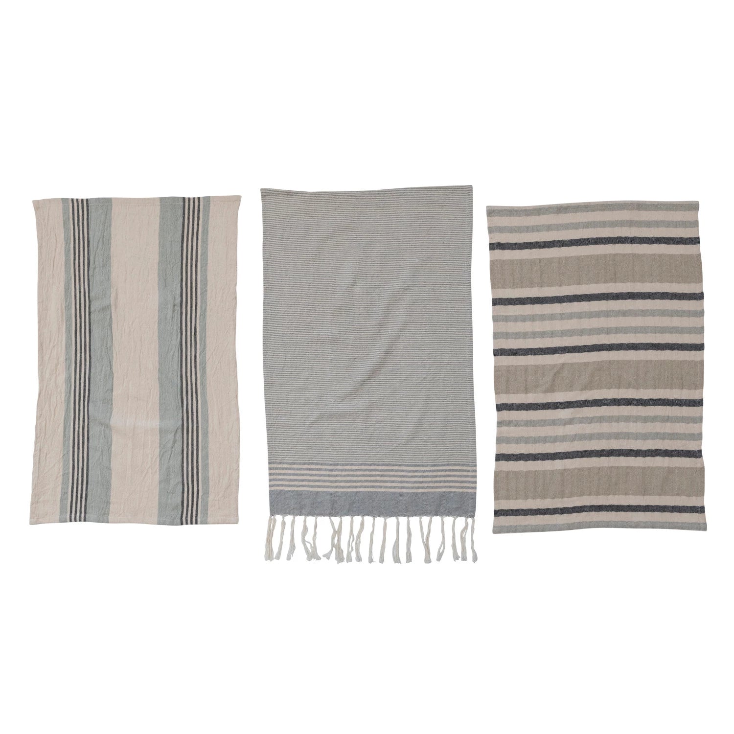 Woven Cotton Striped Tea Towel Gift Set