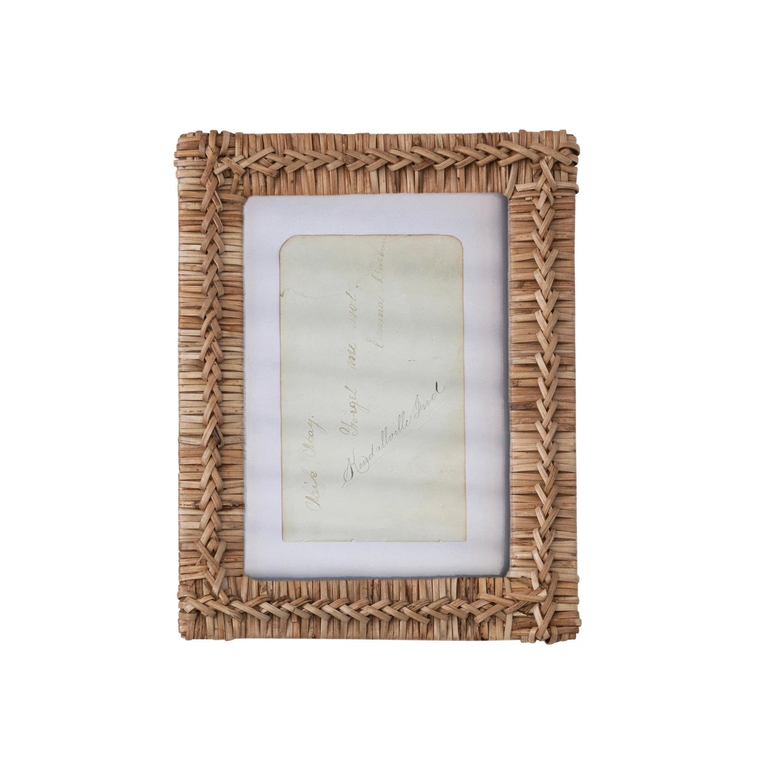 Hand Woven Rattan Photo Frame