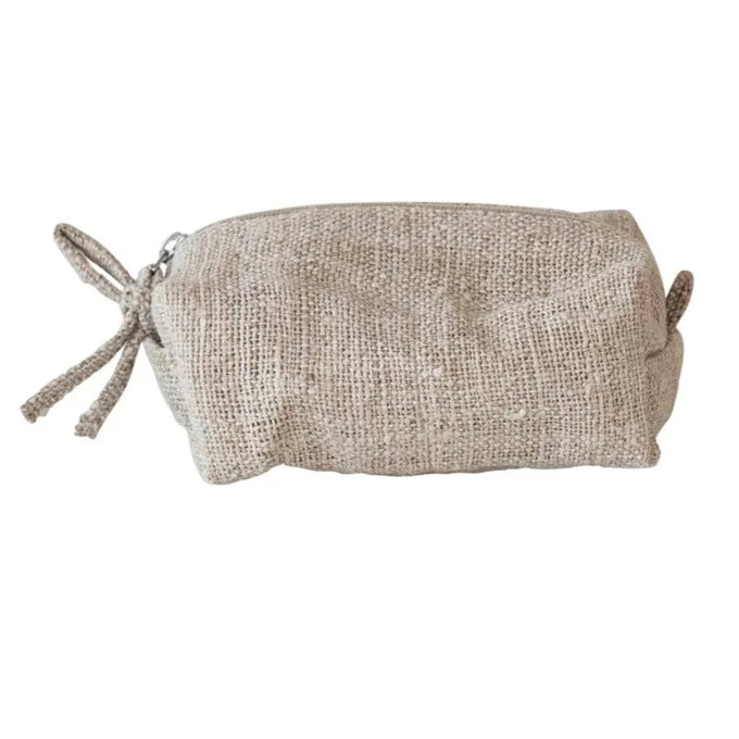 Woven Hemp Fiber Zip Pouch