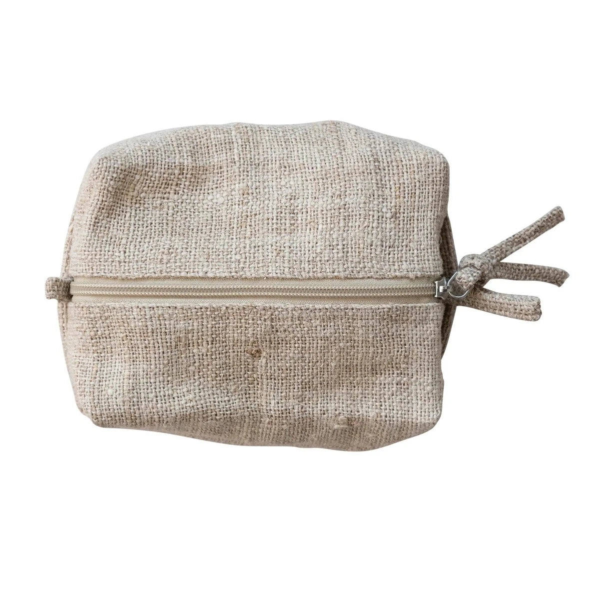 Woven Hemp Fiber Zip Pouch