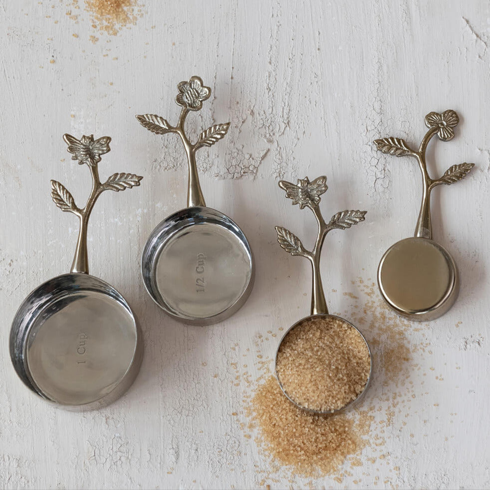 Floral Handle Measuring Cups