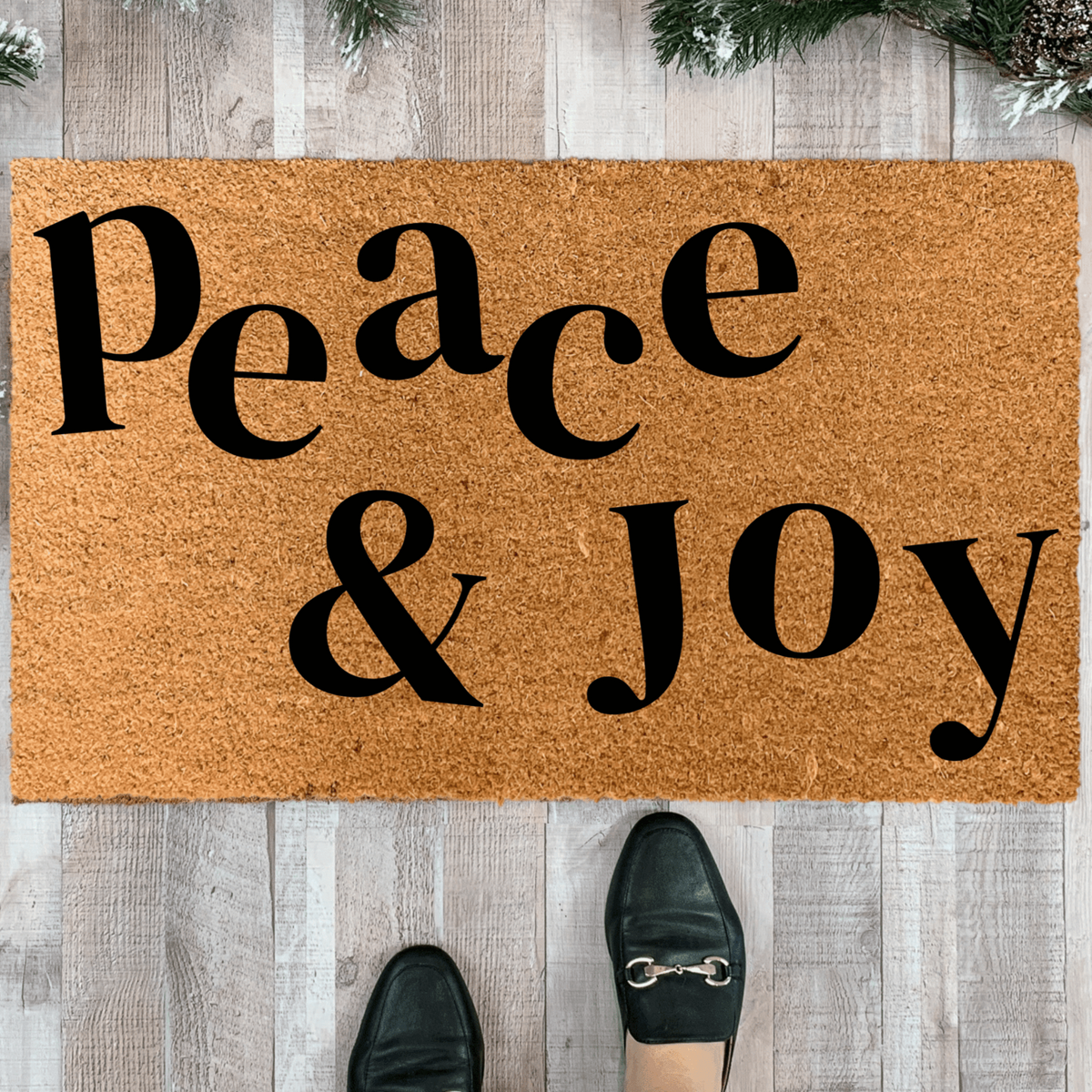 Peace &amp; Joy Christmas Doormat