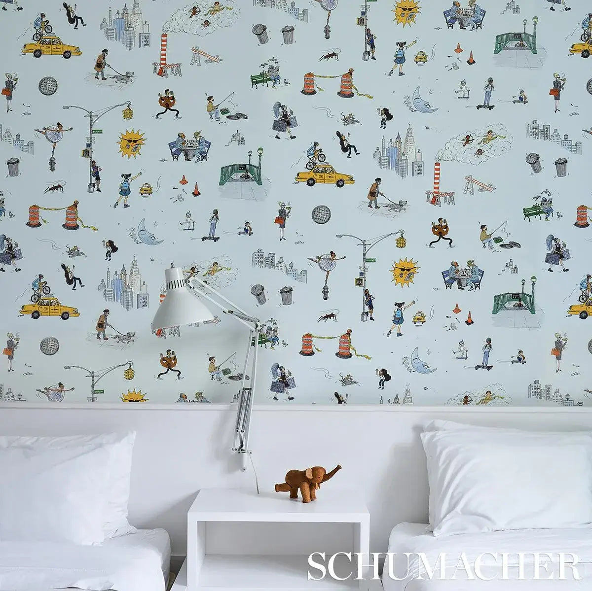 Schumacher Street Scenes Peel & Stick Wallpaper