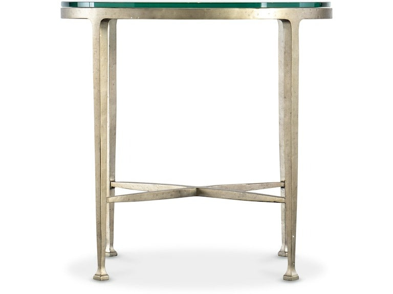 Cora Glass Top Round Side Table