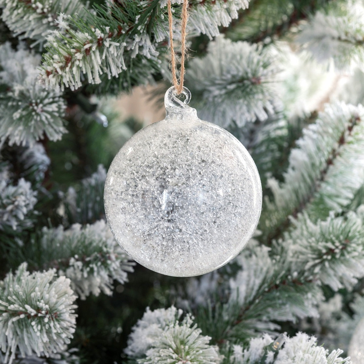 Frosted Glass Ball Ornament