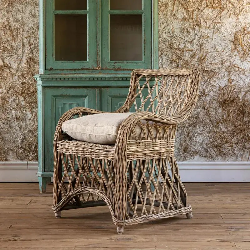 Lattice Rattan Accent Chair