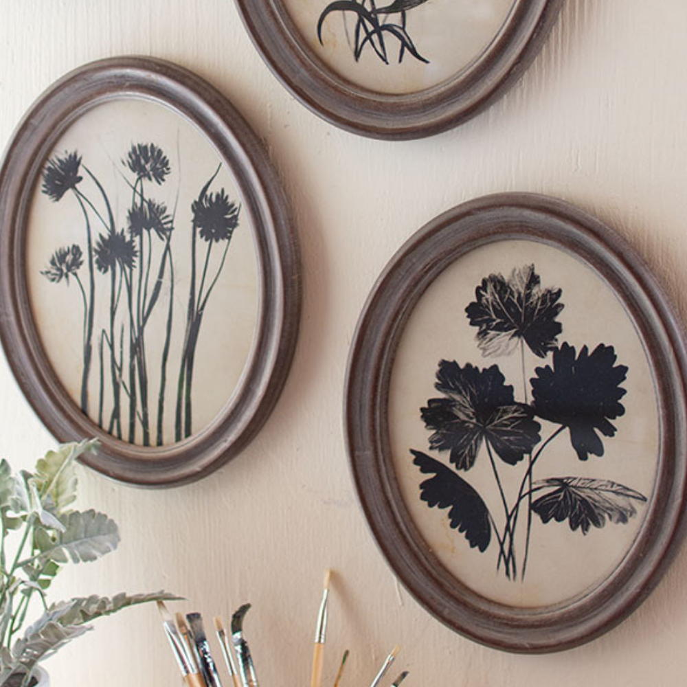 Oval Botanical Framed Prints