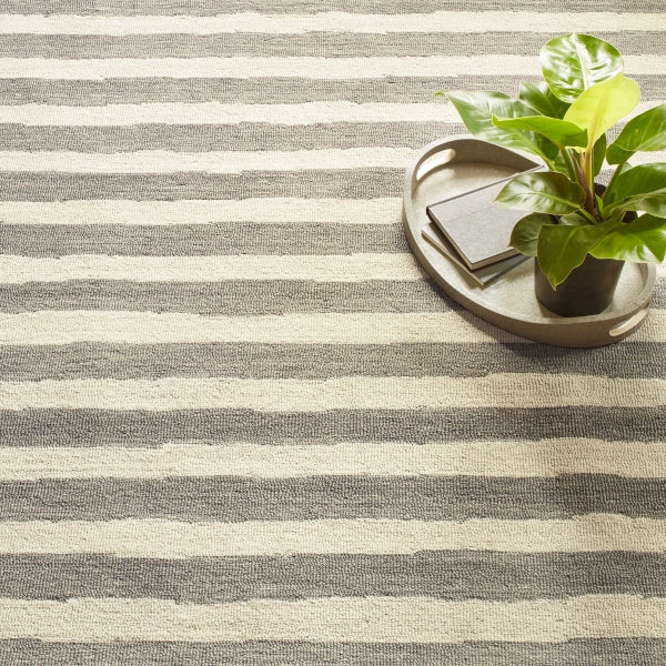 Dash & Albert Silas Stripe Hand Micro Hooked Wool Rug