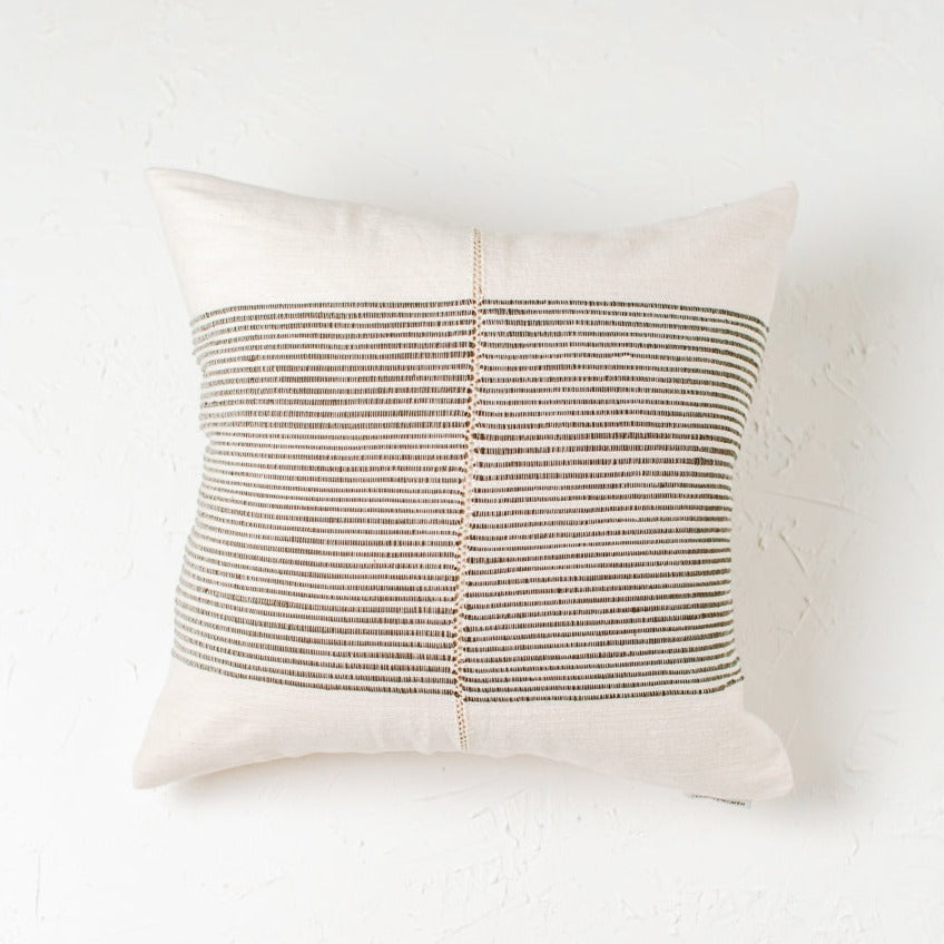 Riviera Hand Stitch Throw Pillow 18"