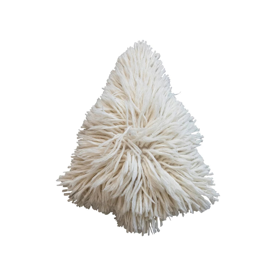 Woven New Zealand Wool Shag Tree Shaped Pillow