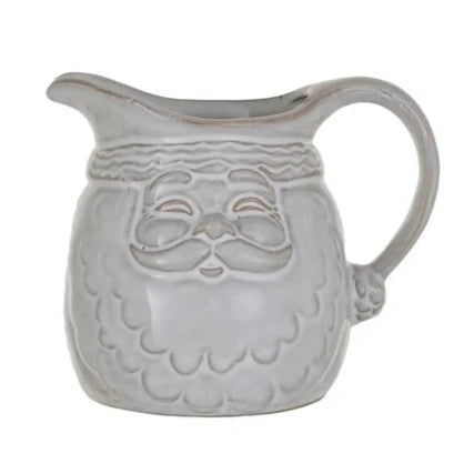 Stoneware Santa Creamer