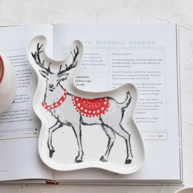 Stoneware Deer Shaped Dish