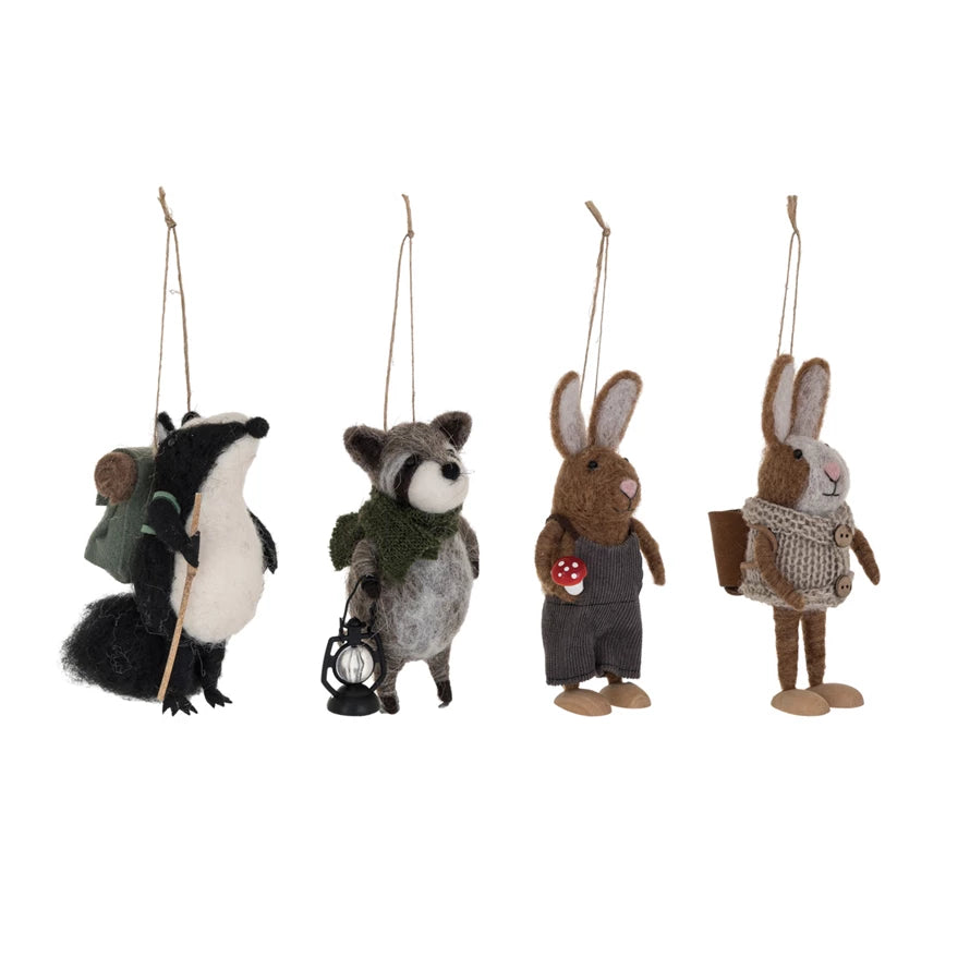 Wool Felt Forest Animal Ornament