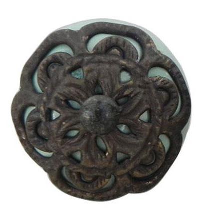 Antiqued Bronze Overlay Light Green Knob