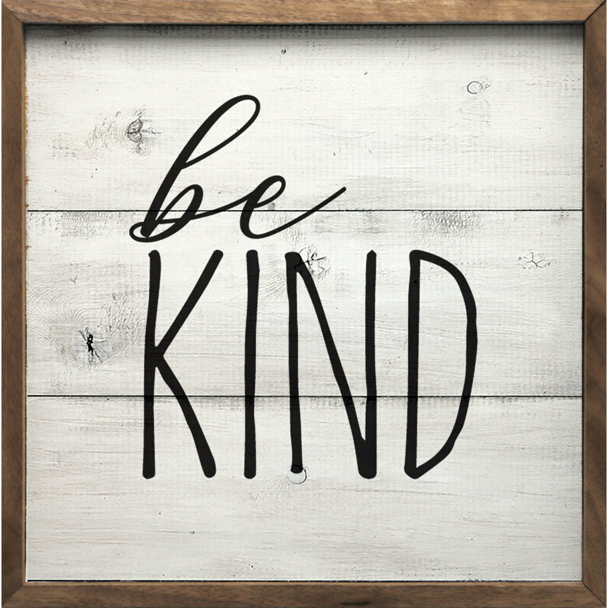 Be Kind Wood Framed Print