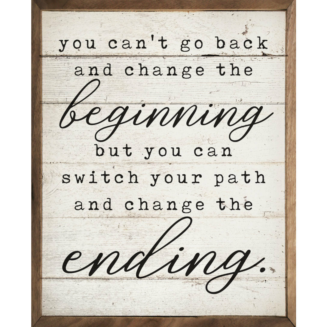 Beginning & Ending Wood Framed Print