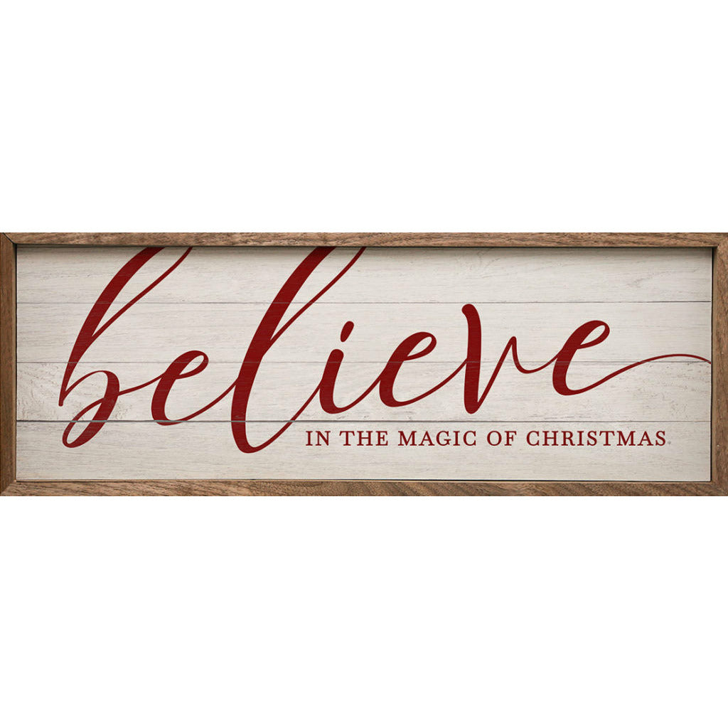 Believe In The Magic Of Christmas Wood Framed Print