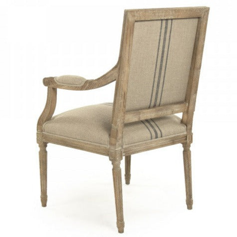 Blue Stripe Louis Arm Chair