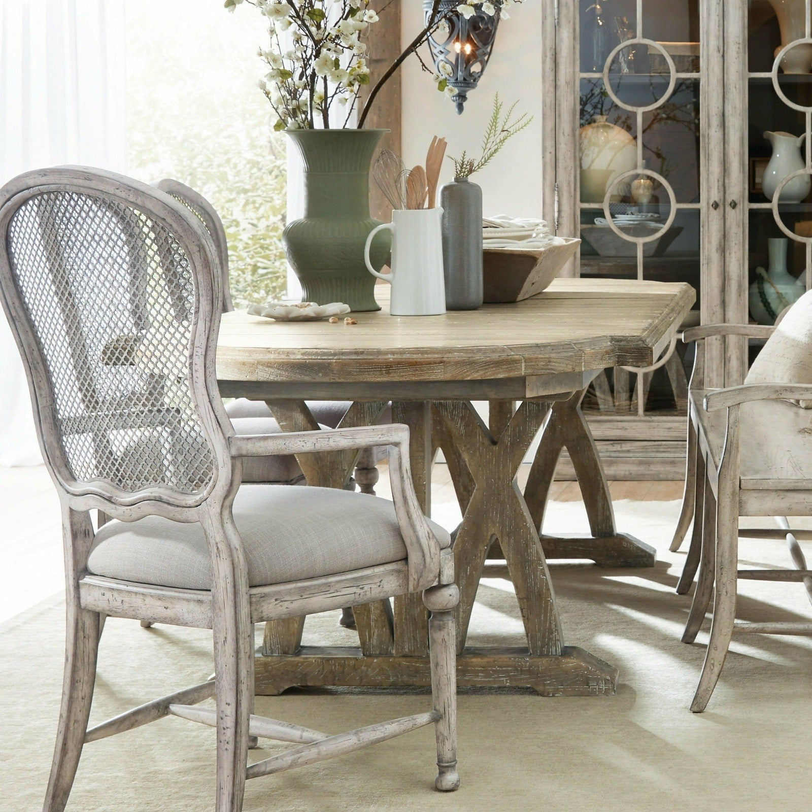 Boheme Colibri 88in Trestle Dining Table w/1-20in Leaf