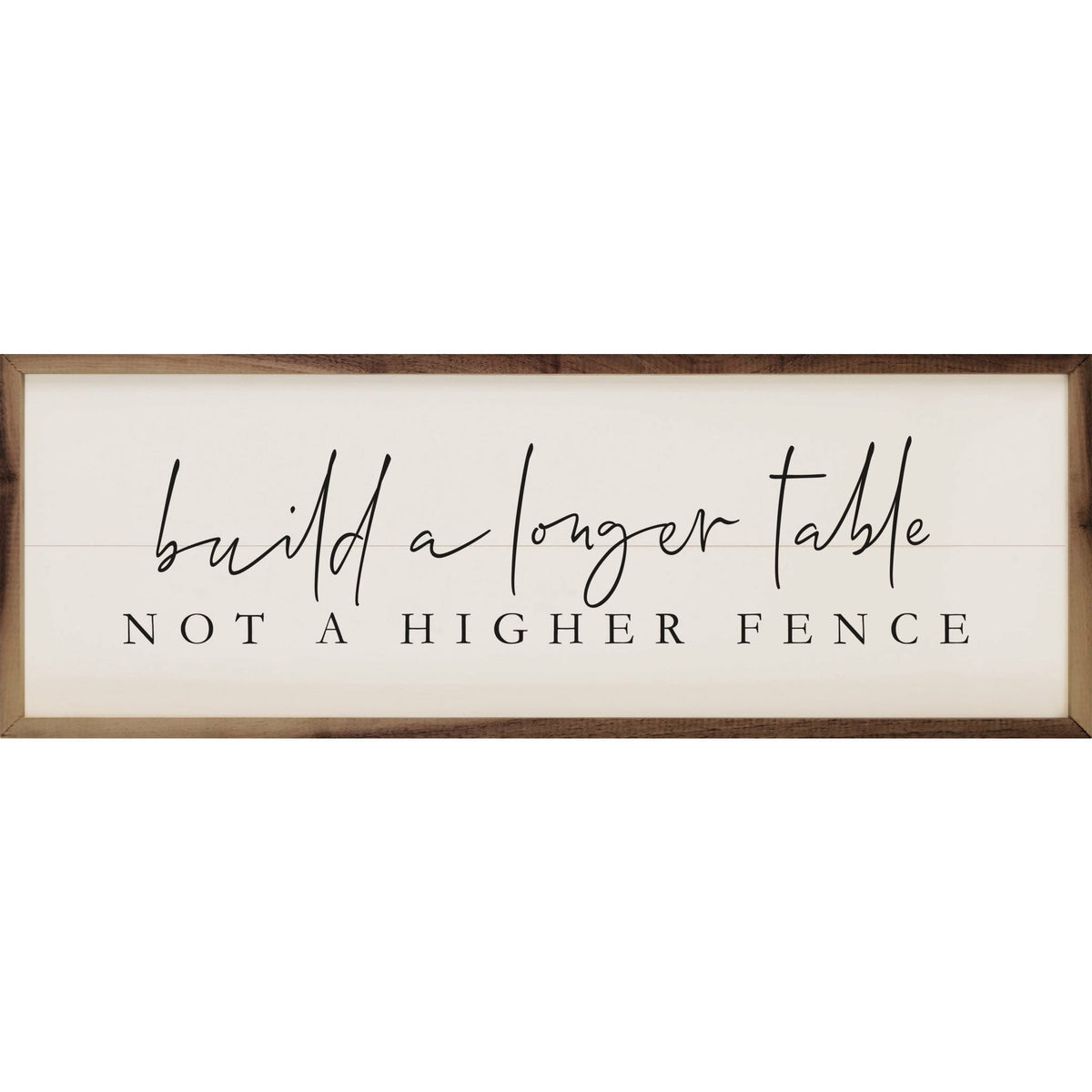 Build A Longer Table Wood Framed Print