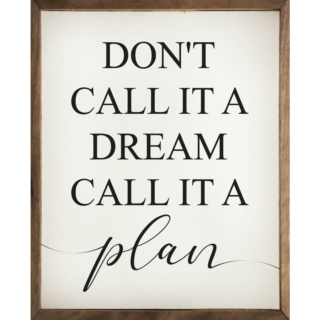 Call It A Plan Wood Framed Print