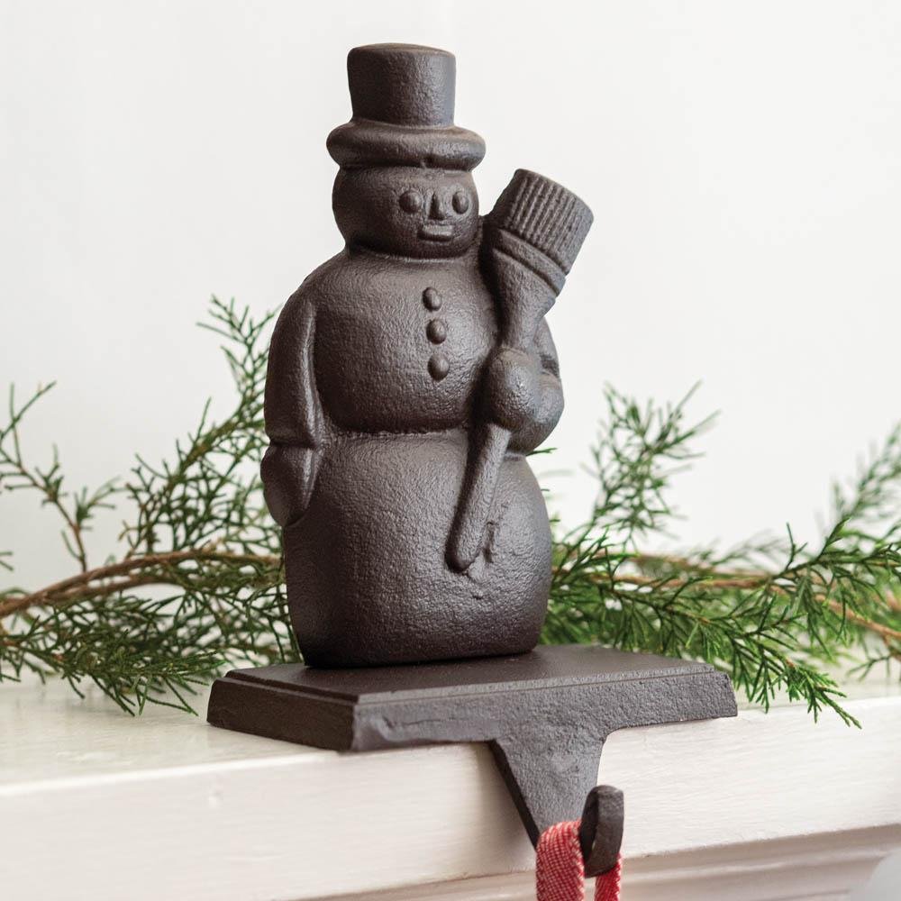 Cast Iron Snowman Stocking Holder