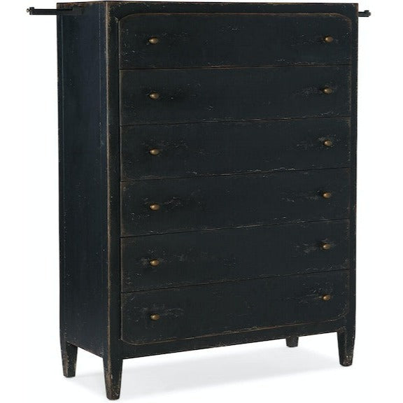 Ciao Bella Black Six Drawer Chest