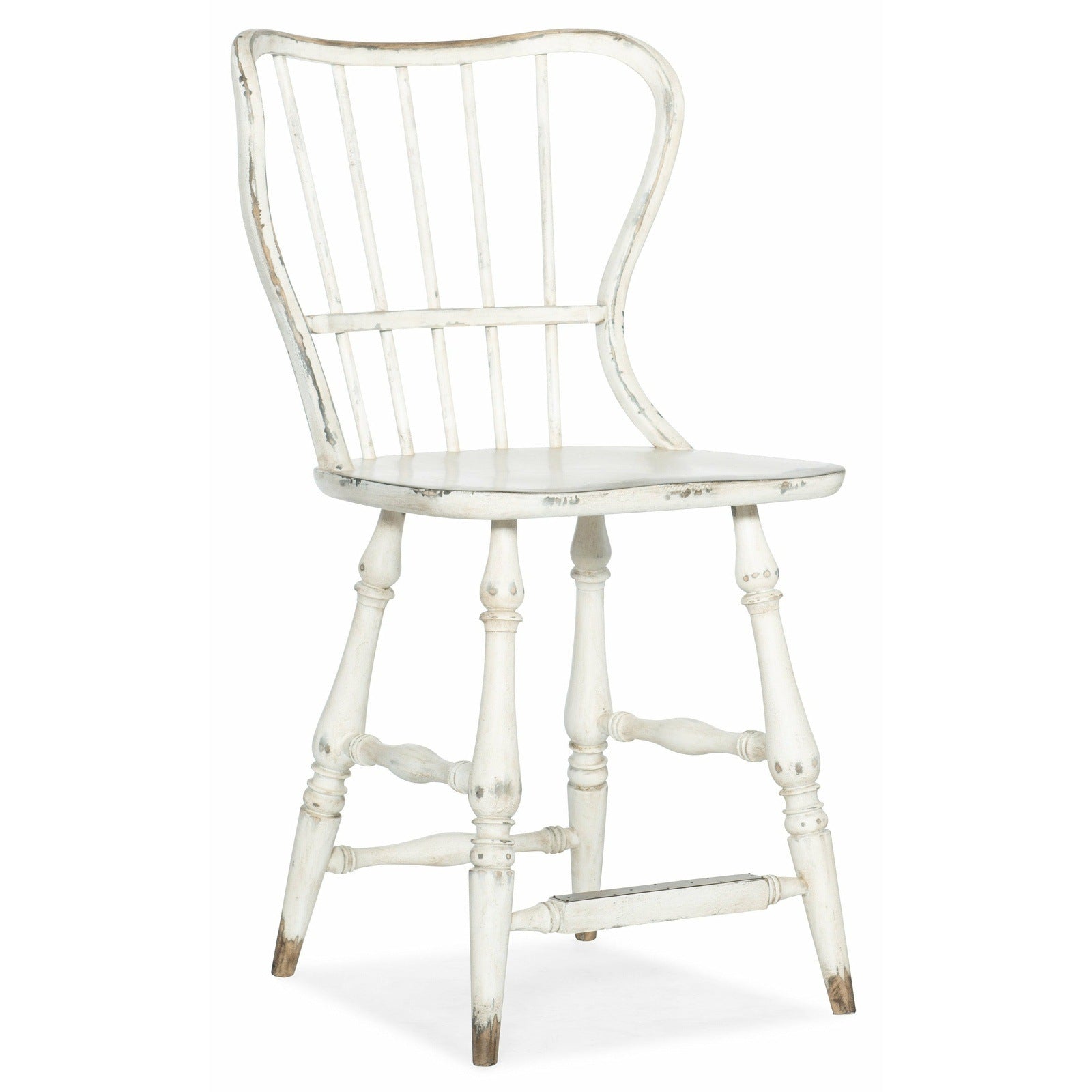 Ciao Bella Spindle Back Counter Stool-White