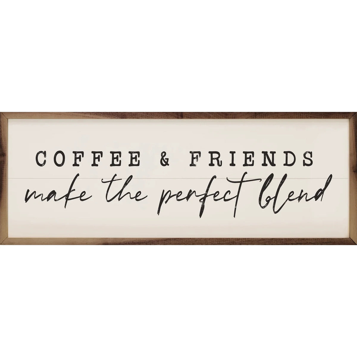 Coffee And Friends Wood Framed Print