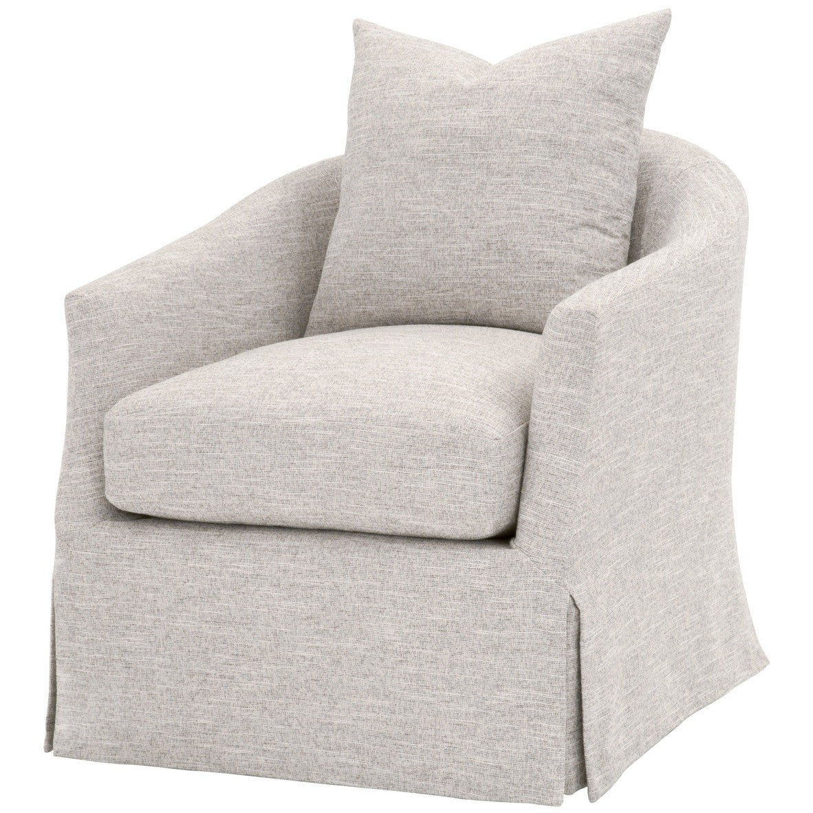 Faye Slipcover Mineral Birch Swivel Club Chair