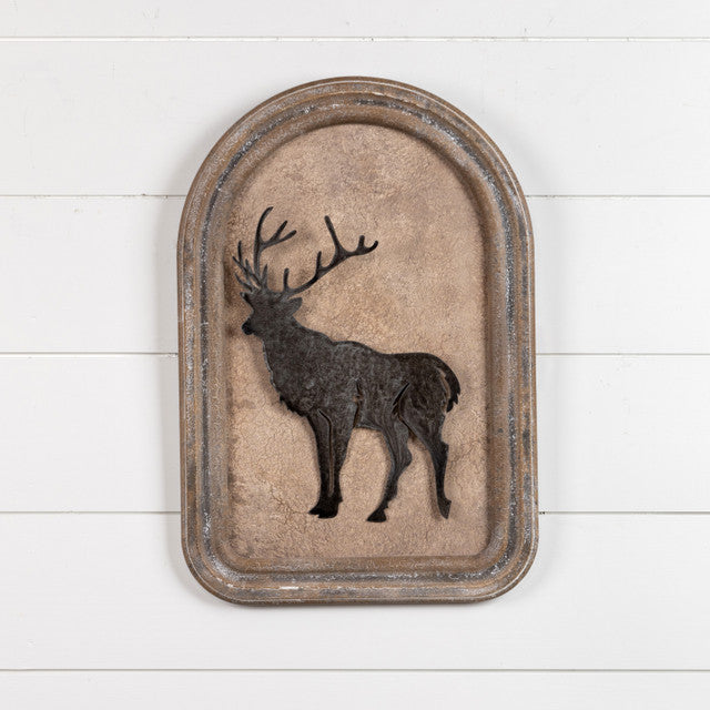 Framed Reindeer Silhouette Sign