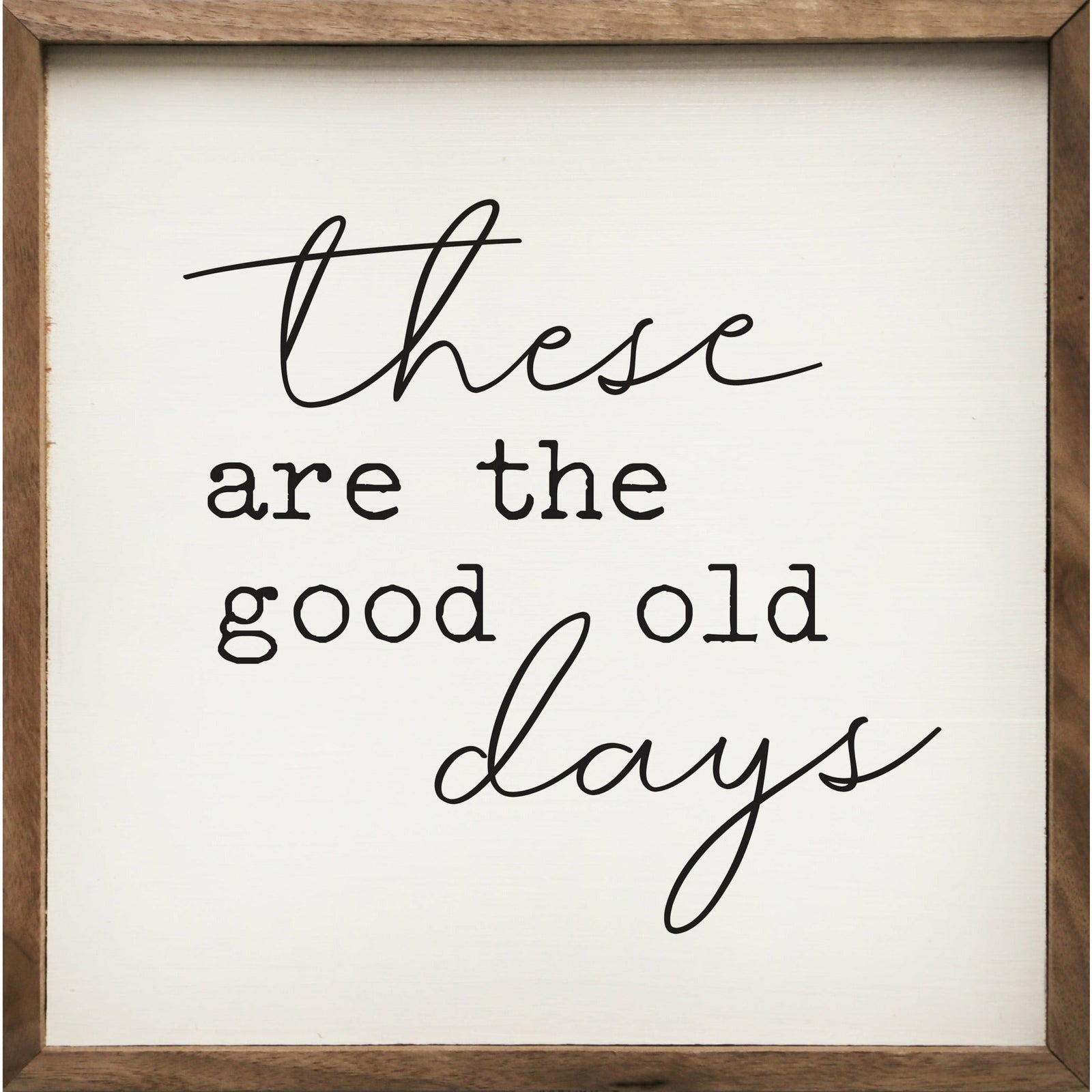 Good Old Days Wood Framed Print