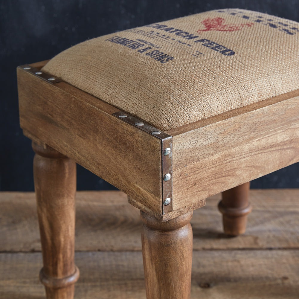 Grain Sack Foot Stool