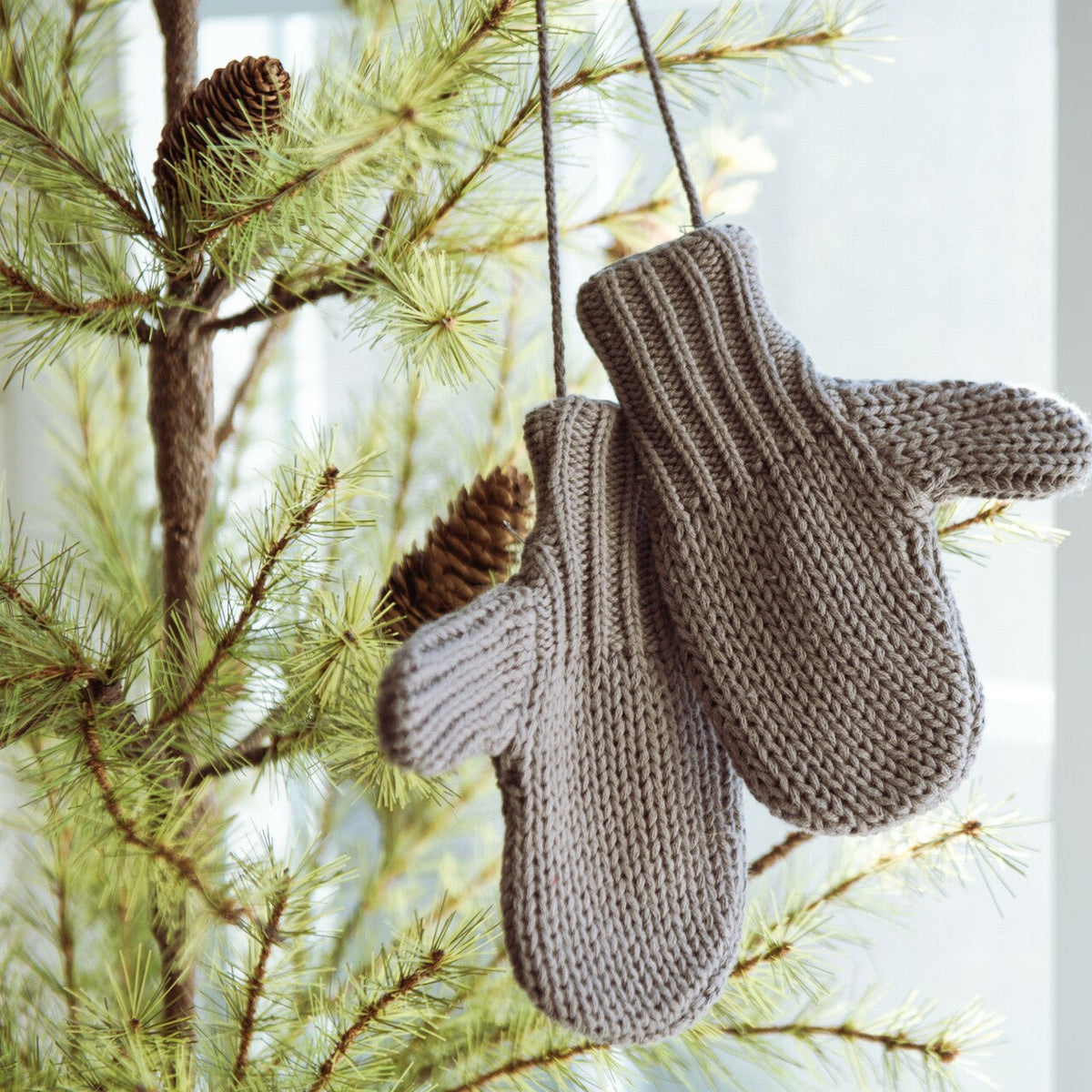 Grey Mittens Ornament