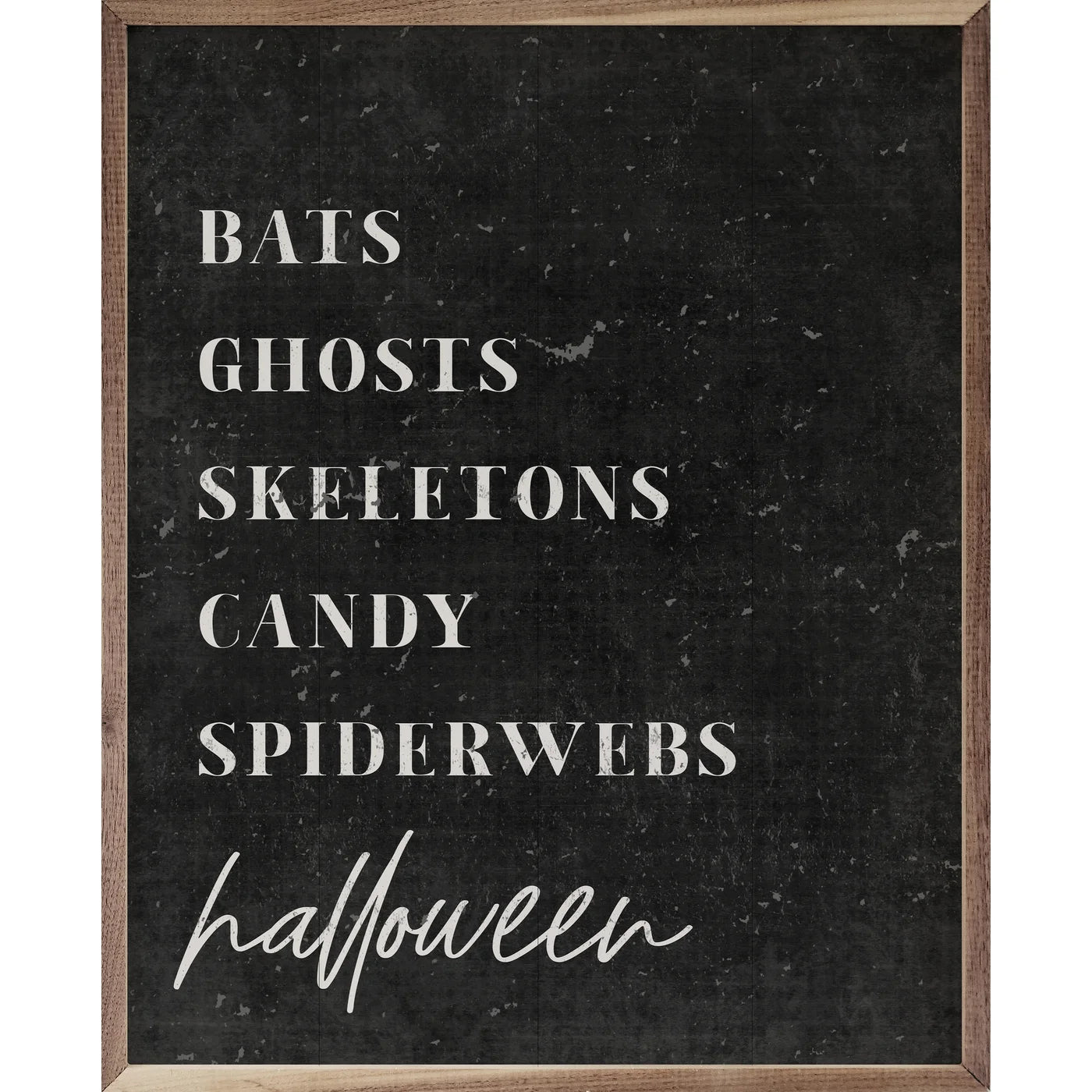 Halloween Traditions Black Wood Framed Print