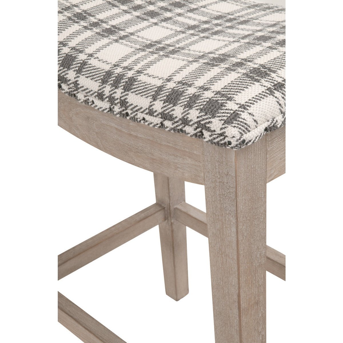 Harper Tartan Charcoal Counter Stool